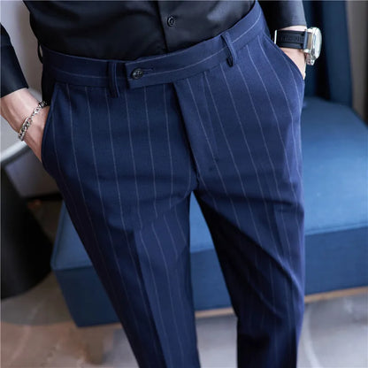 Pinstripe Suit Trousers for Men Lennard