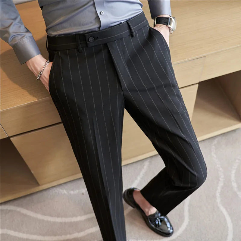 Pinstripe Suit Trousers for Men Lennard